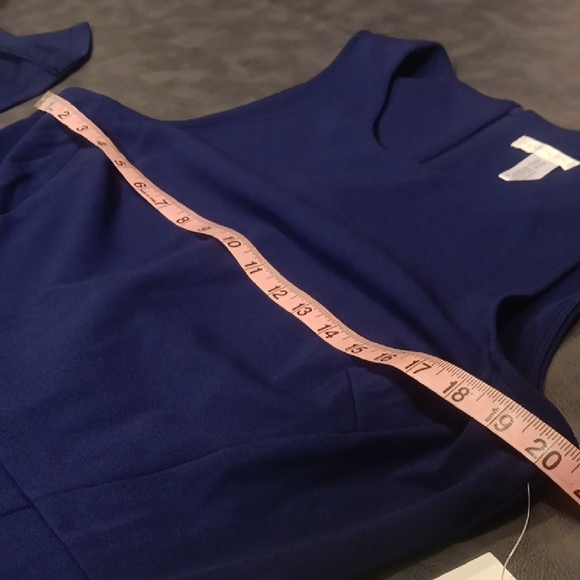 NWT! London Times Navy Polished Hem Sheath Dress with Jacket - Picture 11 of 12